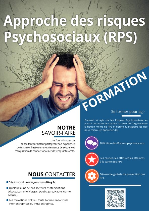 Dangers Psychosociaux (RPS) au travail par Jem Consulting en Alsace